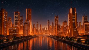 Neon Orange Metropolis