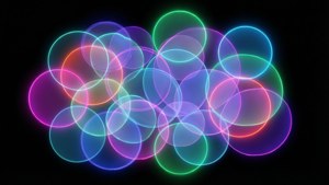 Neon Overlapping Circles