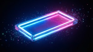 Neon Parallelogram Glow