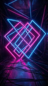 Neon Parallelogram Overlap
