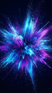 Neon Particle Explosion