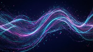 Neon Particle Wave