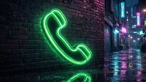 Neon Phone Receiver