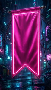 Neon Pink Cyberpunk Banner