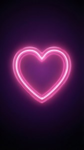 Neon Pink Glowing Heart