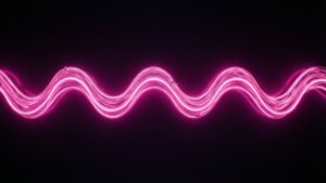 Neon Pink Wavy Line