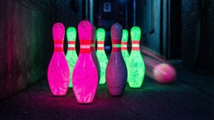 Neon Pins in Dark