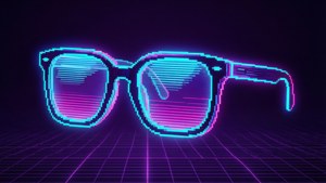 Neon Pixel Glasses