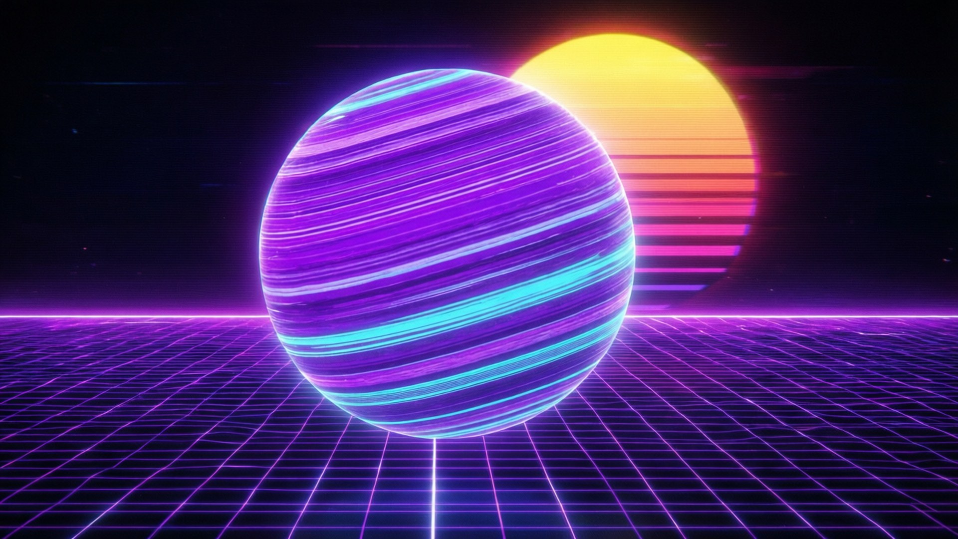 Neon Planet Nine by Wallpapers.art Studio