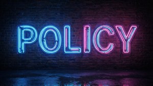 Neon Policy Sign