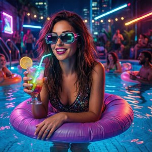 Neon Pool Party