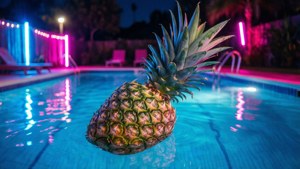 Neon Pool Pineapple