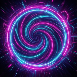 Neon Portal Border