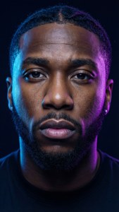Neon Portrait Blue