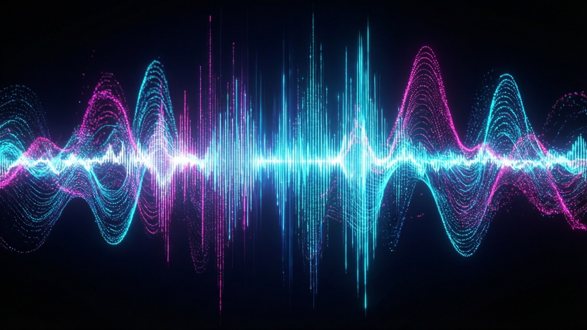 Neon Pulse Waves by Wallpapers.art Studio