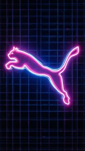 Neon Puma Logo Grid
