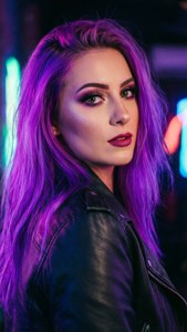 Neon Purple Portrait