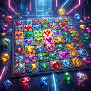 Neon Puzzle Board