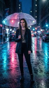 Neon Rain Night