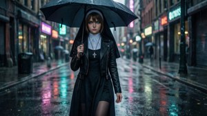 Neon Rain Pilgrim