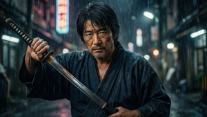 Neon Rain Samurai