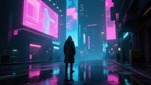 Neon Rain Solitude