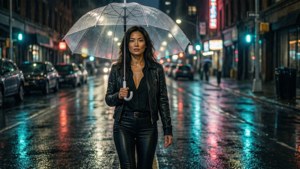 Neon Rain Walk