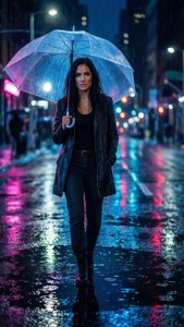 Neon Rain Walk