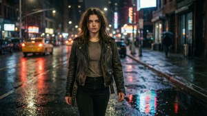 Neon Rain Walk