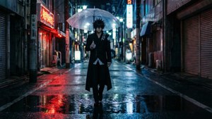 Neon Rain Walker