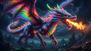 Neon Rainbow Dragon