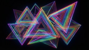Neon Rainbow Geometry