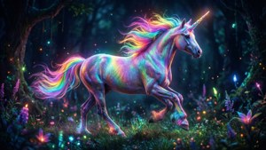 Neon Rainbow Unicorn