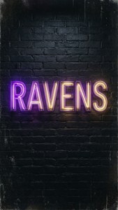 Neon RAVENS Sign