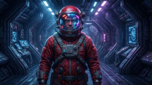 Neon Red Crewmate