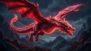 Neon Red Dragon