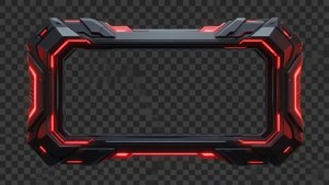 Neon Red Gaming Border