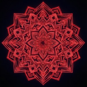 Neon Red Mandala