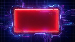 Neon Red Rectangle