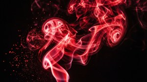 Neon Red Smoke Swirl