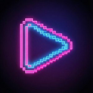 Neon Retro VHS Play