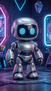 Neon Robot Friend