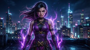 Neon Rooftop Assassin