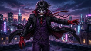 Neon Rooftop Joker