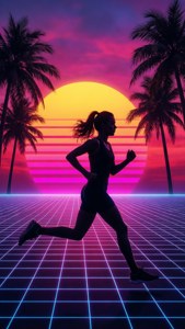 Neon Runner Silhouette