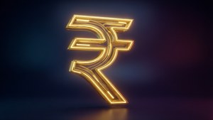 Neon Rupee Symbol