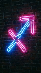 Neon Sagittarius Sign
