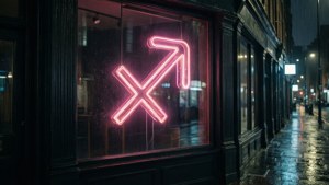 Neon Sagittarius Storefront