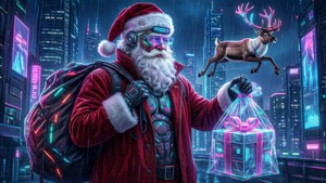 Neon Santa