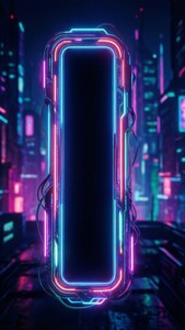 Neon Scroll Bar Cyberpunk